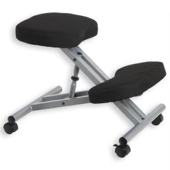 Kniehocker Kniestuhl ROBERT In Schwarz/alufarben