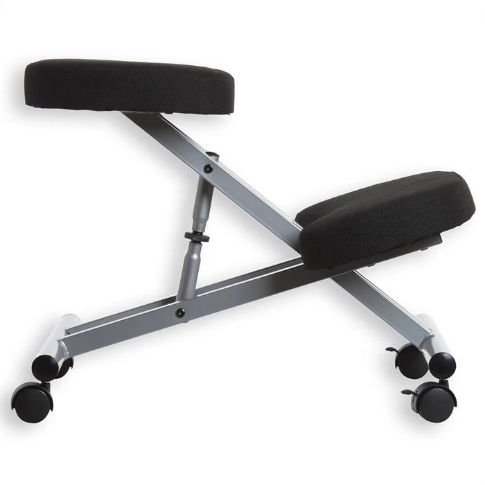 Kniehocker Kniestuhl ROBERT In Schwarz/alufarben 2 Kniehocker Kniestuhl ROBERT In Schwarz/alufarben – Bild 2