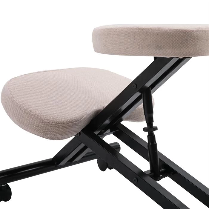 Kniehocker Kniestuhl ROBERT In Schwarz/beige 4 Kniehocker Kniestuhl ROBERT In Schwarz/beige – Bild 4