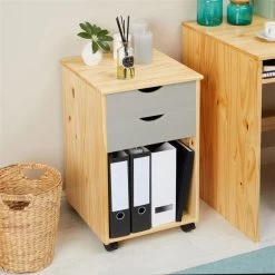 Rollcontainer KANO Mit 2 Schubladen Und 1 Ablagefach In Natur/grau 9 Rollcontainer KANO Mit 2 Schubladen Und 1 Ablagefach In Natur/grau -Möbel Verkauf 2113 AC3