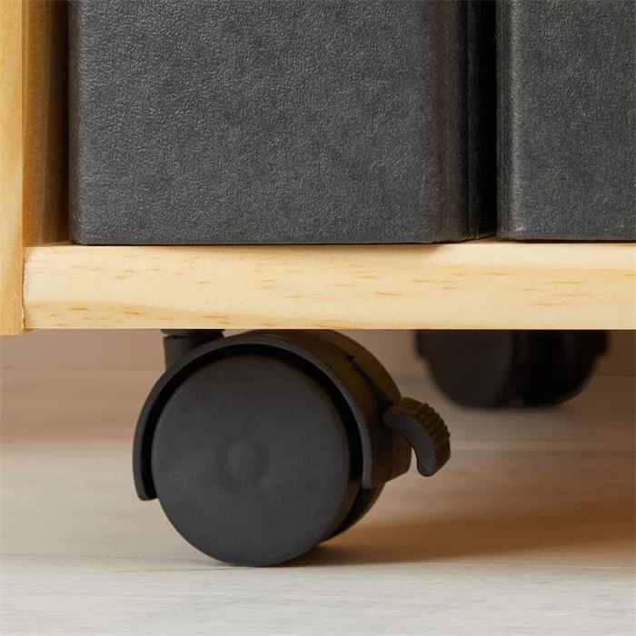 Rollcontainer KANO Mit 2 Schubladen Und 1 Ablagefach In Natur/grau 5 Rollcontainer KANO Mit 2 Schubladen Und 1 Ablagefach In Natur/grau – Bild 5