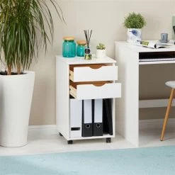 Rollcontainer KANO Mit 2 Schubladen Und 1 Ablagefach In Weiß -Möbel Verkauf 2114 AC2