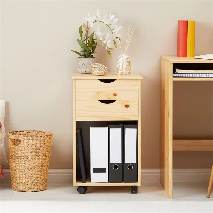 Rollcontainer KANO Mit 2 Schubladen Und 1 Ablagefach In Natur 2 Rollcontainer KANO Mit 2 Schubladen Und 1 Ablagefach In Natur – Bild 2