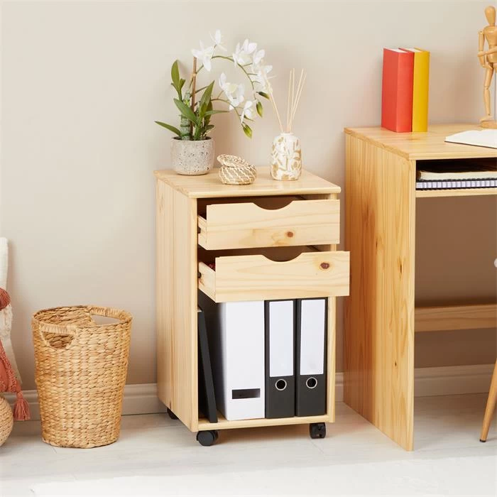 Rollcontainer KANO Mit 2 Schubladen Und 1 Ablagefach In Natur 3 Rollcontainer KANO Mit 2 Schubladen Und 1 Ablagefach In Natur – Bild 3