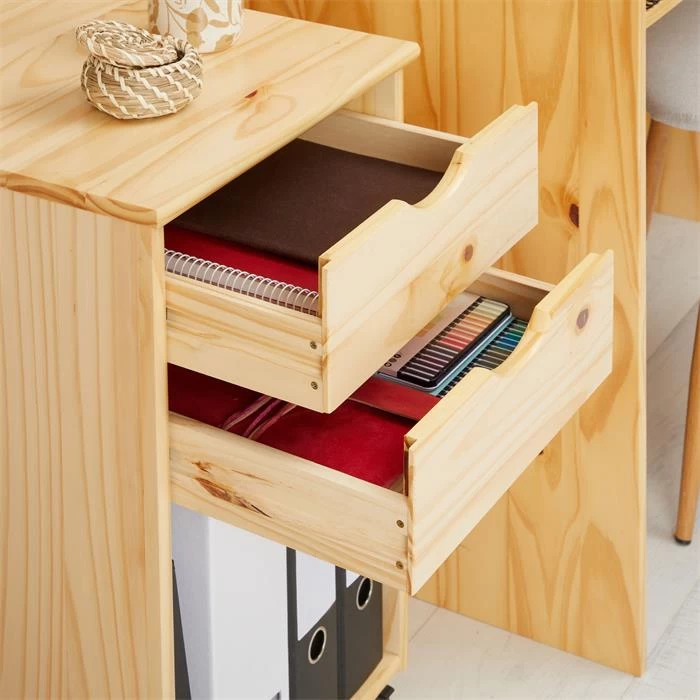 Rollcontainer KANO Mit 2 Schubladen Und 1 Ablagefach In Natur 4 Rollcontainer KANO Mit 2 Schubladen Und 1 Ablagefach In Natur – Bild 4