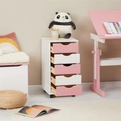 Rollcontainer LAGOS Mit 5 Schubladen In Weiß/rosa 9 Rollcontainer LAGOS Mit 5 Schubladen In Weiß/rosa -Möbel Verkauf 2118 AC2