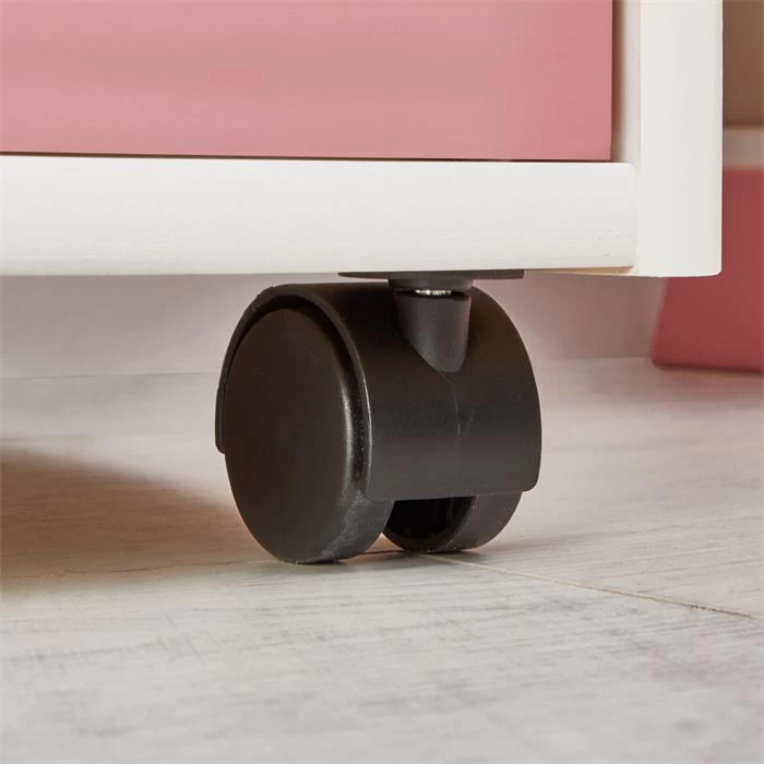 Rollcontainer LAGOS Mit 5 Schubladen In Weiß/rosa 5 Rollcontainer LAGOS Mit 5 Schubladen In Weiß/rosa – Bild 5