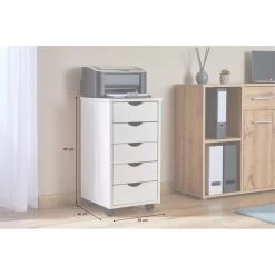 Rollcontainer LAGOS Mit 5 Schubladen In Weiß 11 Rollcontainer LAGOS Mit 5 Schubladen In Weiß -Möbel Verkauf 2119 A9