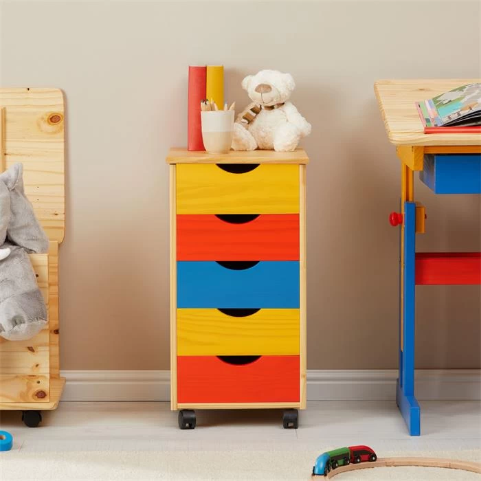 Rollcontainer LAGOS Mit 5 Schubladen Bunt 2 Rollcontainer LAGOS Mit 5 Schubladen Bunt – Bild 2