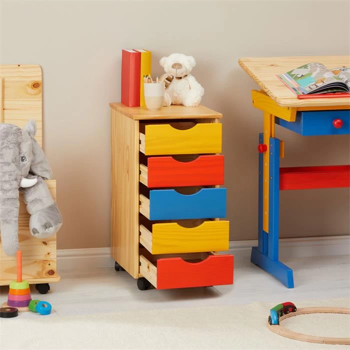 Rollcontainer LAGOS Mit 5 Schubladen Bunt 3 Rollcontainer LAGOS Mit 5 Schubladen Bunt – Bild 3