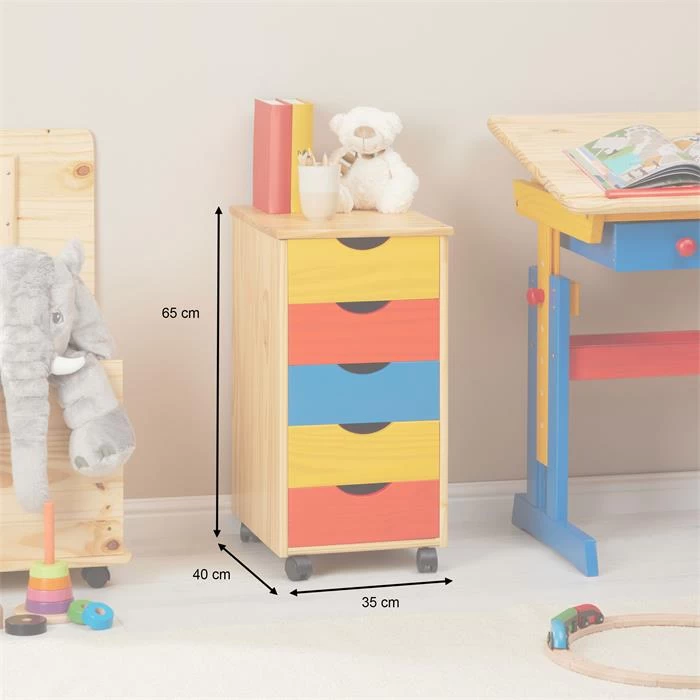 Rollcontainer LAGOS Mit 5 Schubladen Bunt 6 Rollcontainer LAGOS Mit 5 Schubladen Bunt – Bild 6