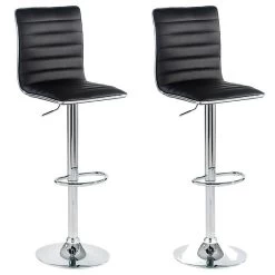 Barhocker ROCA Im 2er Set In Schwarz