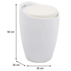 Badhocker DANIEL Mit Stauraum Weiß 8 Badhocker DANIEL Mit Stauraum Weiß -Möbel Verkauf 30210 2