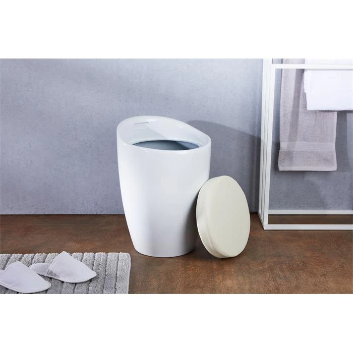 Badhocker DANIEL Mit Stauraum Weiß 6 Badhocker DANIEL Mit Stauraum Weiß – Bild 6