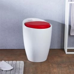 Badhocker DANIEL Mit Stauraum Weiß/rot 8 Badhocker DANIEL Mit Stauraum Weiß/rot -Möbel Verkauf 30214 A0 1N