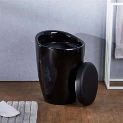 Badhocker DANIEL Mit Stauraum Schwarz -Möbel Verkauf 30217 A0 2N