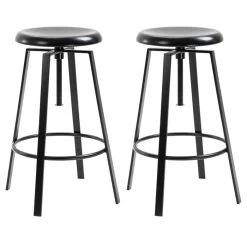 Barhocker BATILDA Im 2er Set In Schwarz