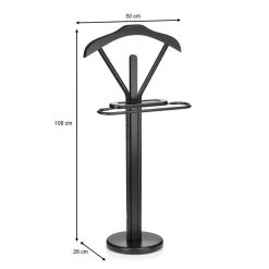 Herrendiener MATTEO Mit Ablage Und Bügelteil, In Schwarz 5 Herrendiener MATTEO Mit Ablage Und Bügelteil, In Schwarz -Möbel Verkauf 30556 2