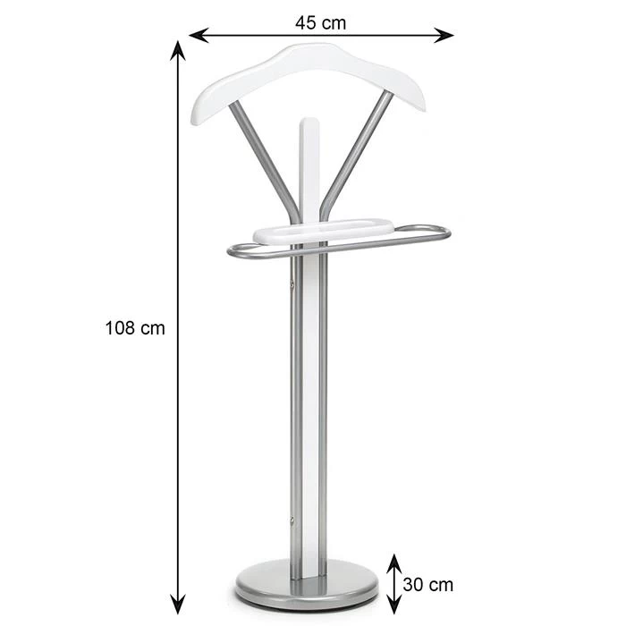 Herrendiener FABIO In Weiß/alufarben 3 Herrendiener FABIO In Weiß/alufarben – Bild 3