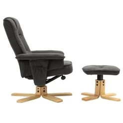 Relaxsessel CHARLY Mit Hocker Und Stoffbezug In Anthrazit -Möbel Verkauf 31094 3