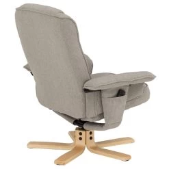 Relaxsessel CHARLY Mit Hocker Und Stoffbezug In Grau -Möbel Verkauf 31098 5 N1