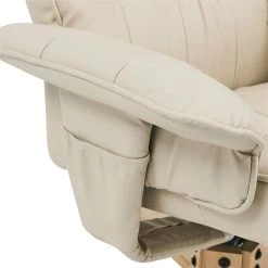 Relaxsessel CHARLY Mit Hocker Und Kunstleder In Beige -Möbel Verkauf 31102 5 N1
