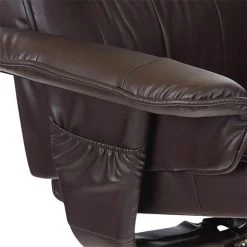 Relaxsessel CHARLY Mit Hocker Und Kunstleder In Braun -Möbel Verkauf 31103 5 N