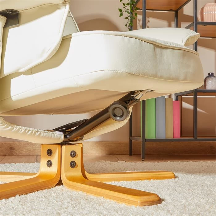 Relaxsessel CHARLY Mit Hocker Und Kunstleder In Weiß 5 Relaxsessel CHARLY Mit Hocker Und Kunstleder In Weiß – Bild 5