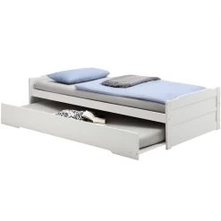 Ausziehbett LORENA 90x200 Cm, Kiefer In Weiß