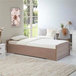 Ausziehbett LORENA 90x190 Cm, Kiefer Massiv In Taupe 9 Ausziehbett LORENA 90x190 Cm, Kiefer Massiv In Taupe -Möbel Verkauf 5088 AC2