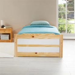 Ausziehbett LORENA 90x190 Cm, Kiefer In Natur/weiß -Möbel Verkauf 5089 AC1