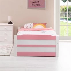 Ausziehbett LORENA 90x190 Cm, Kiefer In Weiß/rosa 10 Ausziehbett LORENA 90x190 Cm, Kiefer In Weiß/rosa -Möbel Verkauf 5092 AC2