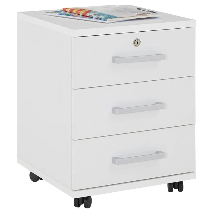 Rollcontainer VANCOUVER In Weiß Mit 3 Schubladen 1 Rollcontainer VANCOUVER In Weiß Mit 3 Schubladen