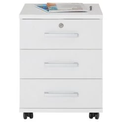 Rollcontainer VANCOUVER In Weiß Mit 3 Schubladen 8 Rollcontainer VANCOUVER In Weiß Mit 3 Schubladen -Möbel Verkauf 51123 1