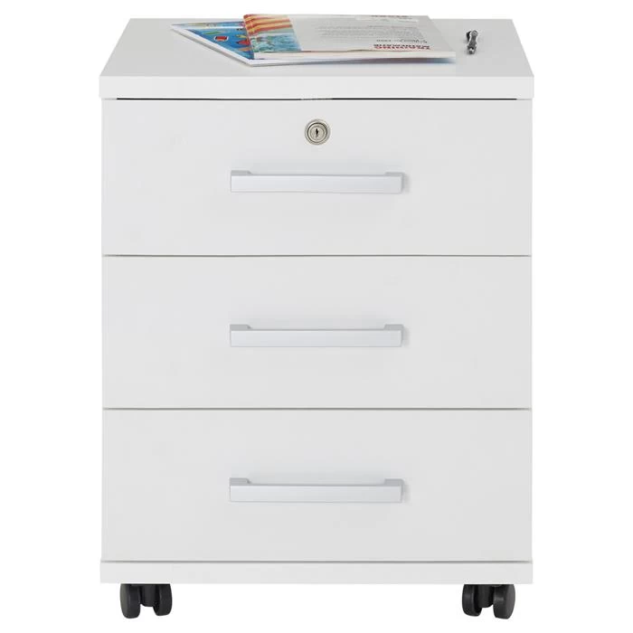 Rollcontainer VANCOUVER In Weiß Mit 3 Schubladen 3 Rollcontainer VANCOUVER In Weiß Mit 3 Schubladen – Bild 3