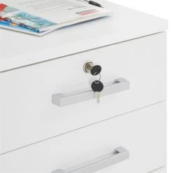 Rollcontainer VANCOUVER In Weiß Mit 3 Schubladen 10 Rollcontainer VANCOUVER In Weiß Mit 3 Schubladen -Möbel Verkauf 51123 3