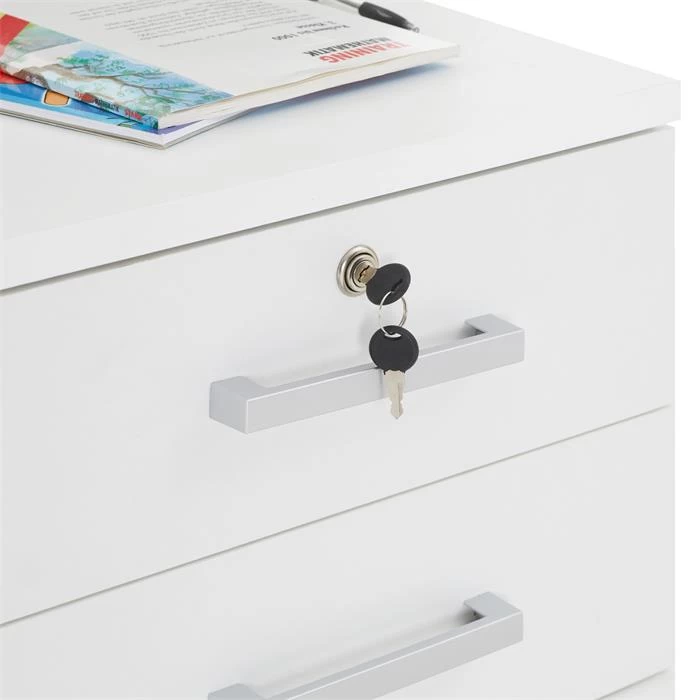 Rollcontainer VANCOUVER In Weiß Mit 3 Schubladen 5 Rollcontainer VANCOUVER In Weiß Mit 3 Schubladen – Bild 5