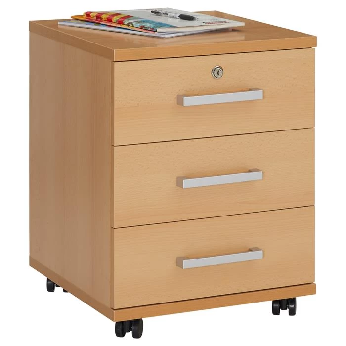 Rollcontainer VANCOUVER In Buchefarben Mit 3 Schubladen 1 Rollcontainer VANCOUVER In Buchefarben Mit 3 Schubladen