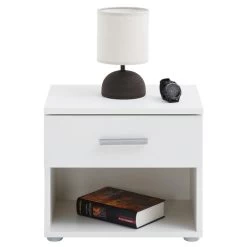 Nachttisch MARY Weiß Mit Schublade 5 Nachttisch MARY Weiß Mit Schublade -Möbel Verkauf 51128 2