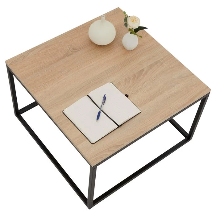 Couchtisch NOVY Mit Metallgestell, In Sonoma Eiche/schwarz 3 Couchtisch NOVY Mit Metallgestell, In Sonoma Eiche/schwarz – Bild 3