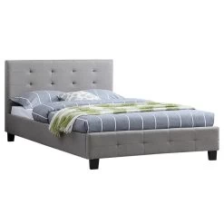 Polsterbett NEBRASKA 120 X 200 Cm In Grau