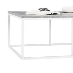 Couchtisch MAURO Mit Metallgestell, In Betonoptik/weiß -Möbel Verkauf 51231 4