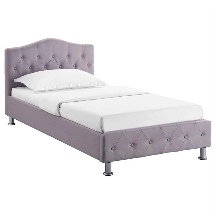 Polsterbett BIARRITZ 90 X 200 Cm, In Grau 1 Polsterbett BIARRITZ 90 X 200 Cm, In Grau