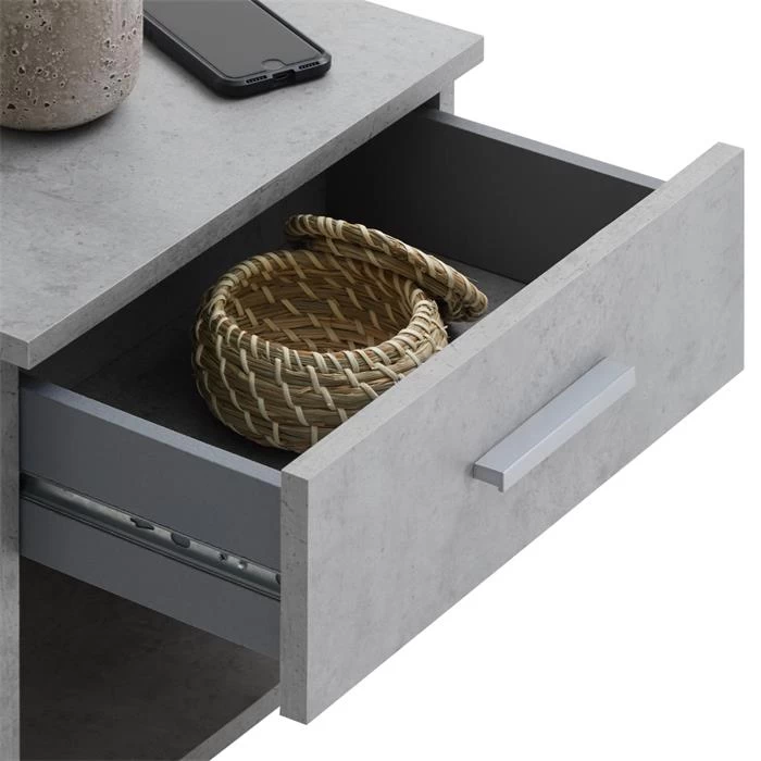 Nachttisch MARY Betonoptik Mit Schublade 4 Nachttisch MARY Betonoptik Mit Schublade – Bild 4