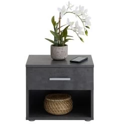 Nachttisch MARY Betonoptik Dunkel Mit Schublade 6 Nachttisch MARY Betonoptik Dunkel Mit Schublade -Möbel Verkauf 51310 2