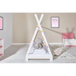 Tipibett Hausbett ELIN 90 X 200 Cm Aus Kiefer In Weiß 11 Tipibett Hausbett ELIN 90 X 200 Cm Aus Kiefer In Weiß -Möbel Verkauf 7006 A1