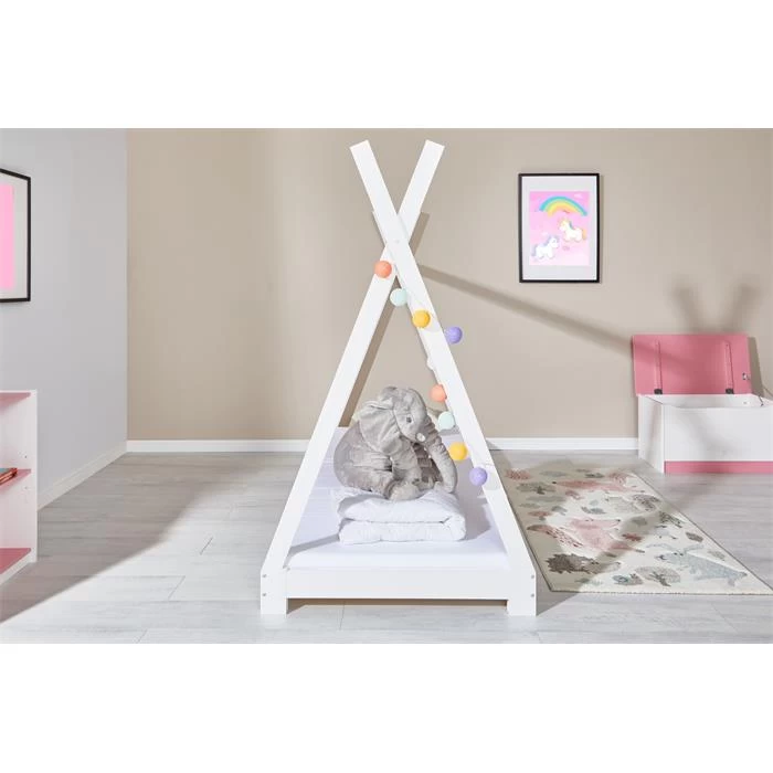 Tipibett Hausbett ELIN 90 X 200 Cm Aus Kiefer In Weiß 6 Tipibett Hausbett ELIN 90 X 200 Cm Aus Kiefer In Weiß – Bild 6