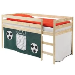 Hochbett ERIK Vorhang Fußball In Natur