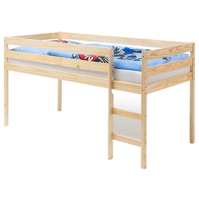 Hochbett ERIK Kiefer Massiv Natur Lackiert 1 Hochbett ERIK Kiefer Massiv Natur Lackiert