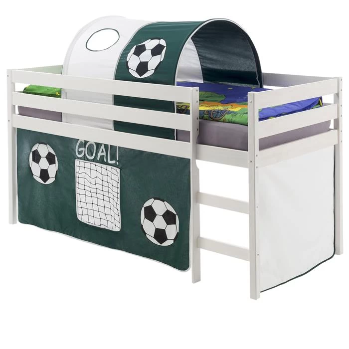 Hochbett ERIK Vorhang & Tunnel Fussball 1 Hochbett ERIK Vorhang & Tunnel Fussball